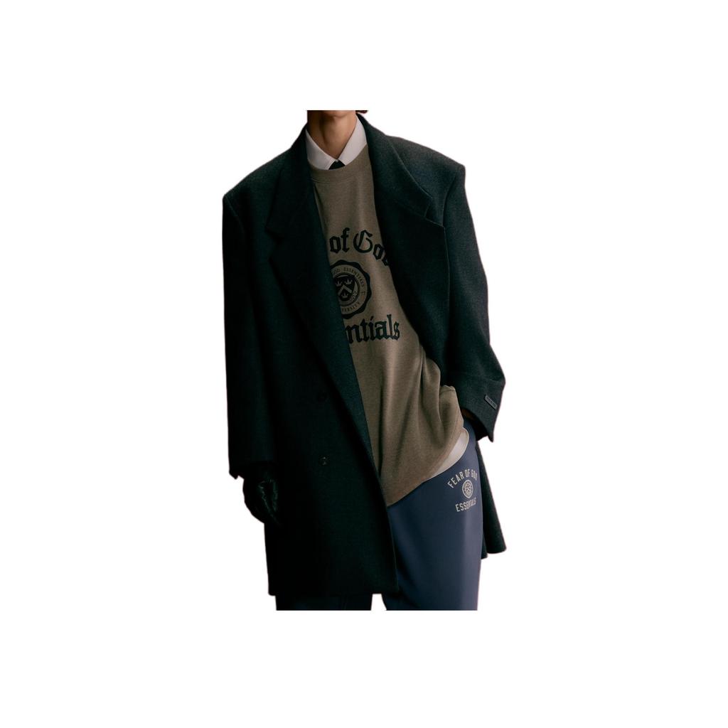 Fear of God Essentials Heavy Long-Sleeve Tee Heather Grey Men Tops 125HO242011F