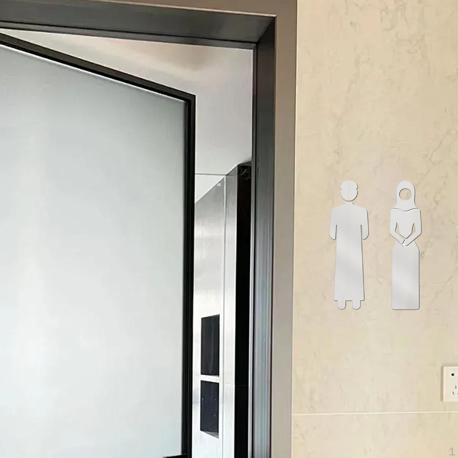 

Middle Eastern Toilet Signs, Door Markers, Wall Decorations, Washroom Plaques, Bathroom Symbols for срібний