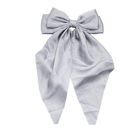 Women Hairpin Large Size Long Ribbon Bowknot Decor Spring Hair Clip Lightweight Back Head Hair Pin Hair Accessory