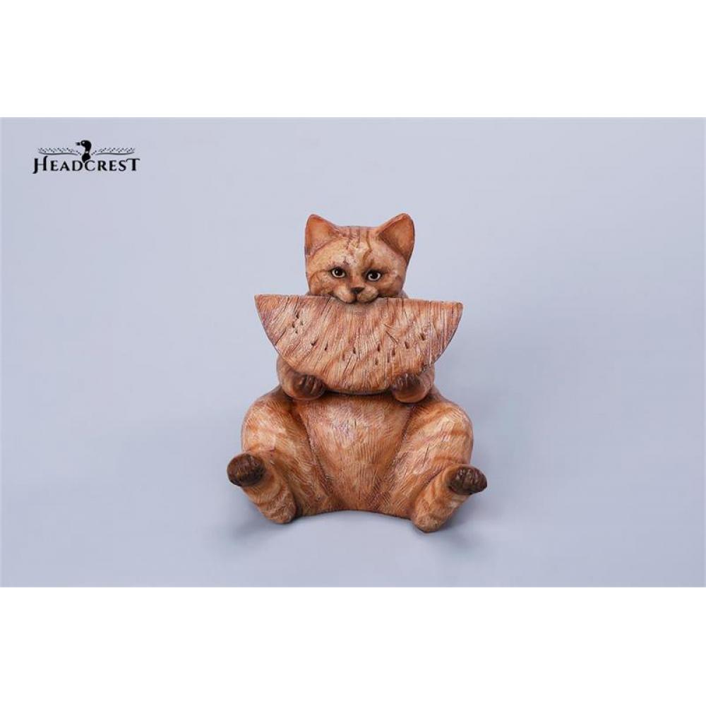 Null Head Crest Wood Carving Cat 9.0 B