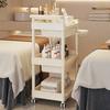 Versatile Spa & Salon Rolling Cart - Bubble Design, No-Battery Needed, Durable Plastic Storage Trolley for Beauty Equipment
