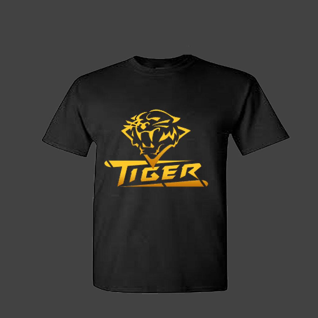 Tiger Bilyard Logo in Gold Active T-Shirt Funny Size Mode American T-shirt S разноцветный