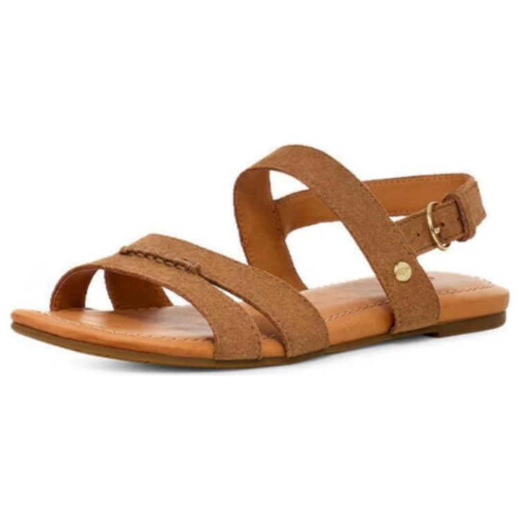 UGG Cow Split Leather Stylish Sandal Women's Chestnut 1136789-CHE
