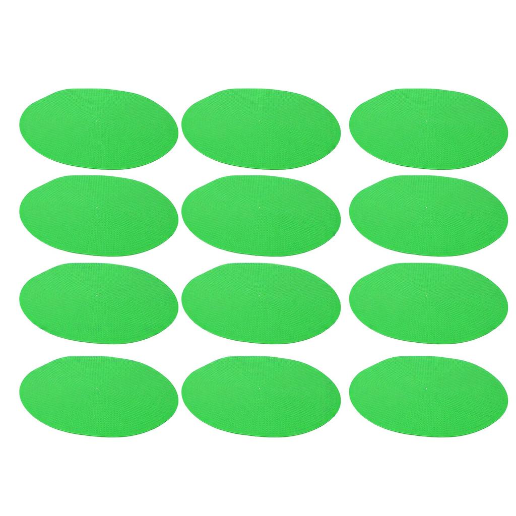 12pcs 19cm Soccer Training Marker Discs Non Slip Bright Colors Lightweight Round Marker Disc Green