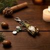 Gnome Keyring Keychain with Inspirational Card, Still Hanging On, Keep Growing, Fine Encouragement Your Path, Dwarf Key Ring for Bags Backpacks