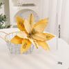 Fabric Plastic Christmas Artificial Flowers DIY Decoration Ornaments Xmas Tree Decorations 26cm Fake Flower New Year