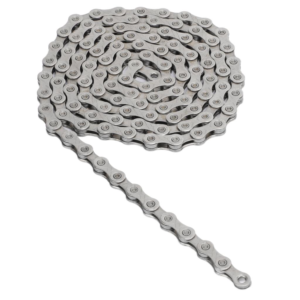 Bike Chain 116 Links 12 Speed Variable Speed Cycling Chain with Hook and Loop Link Block for Mountain Road Bicycle