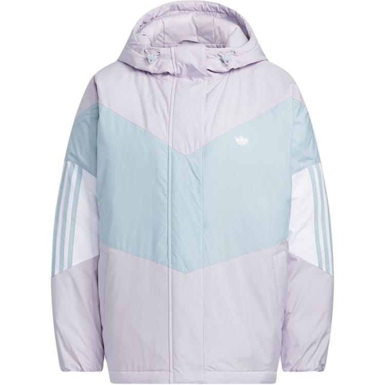 Adidas Originals 530 Color Block Hooded Down Jacket Women Outerwear Light-Purple IU4784