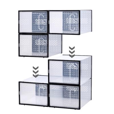 Yousheng Scatola per scarpe trasparente Design impilabile Contenitore magnetico per scarpe trasparente antipolvere ad alta resistenza e grande capacità