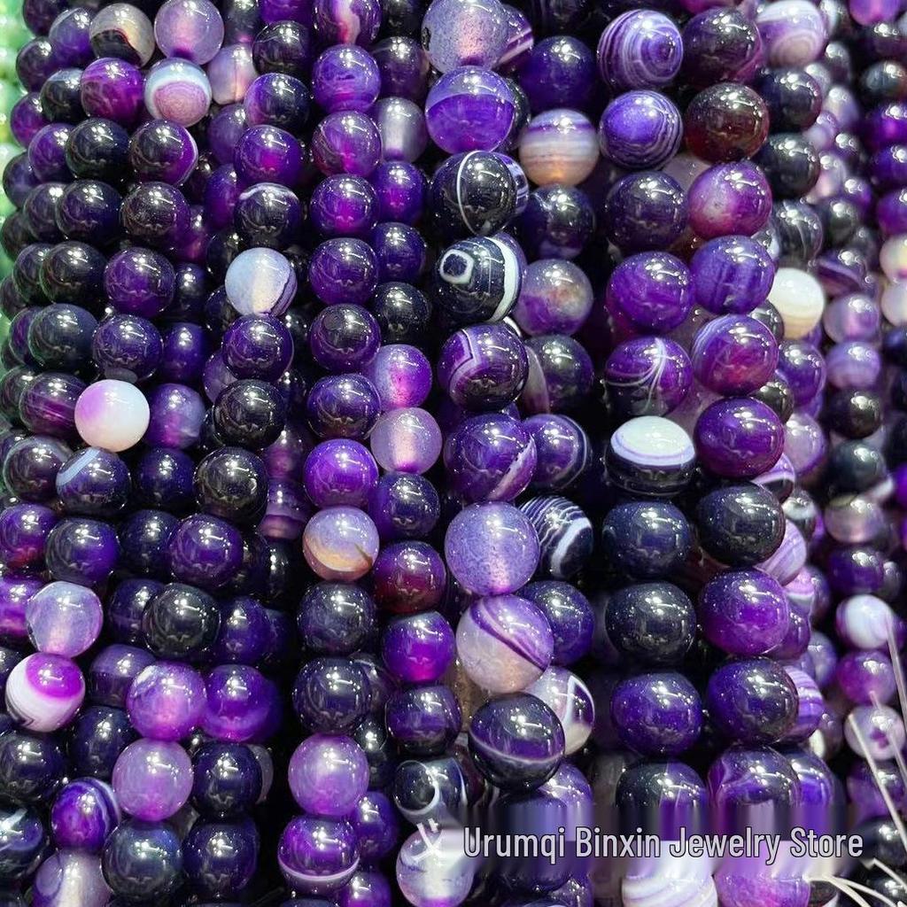 Bin Xin Jewelry: Red Striped Agate Round Beads for DIY Jewelry Accessories