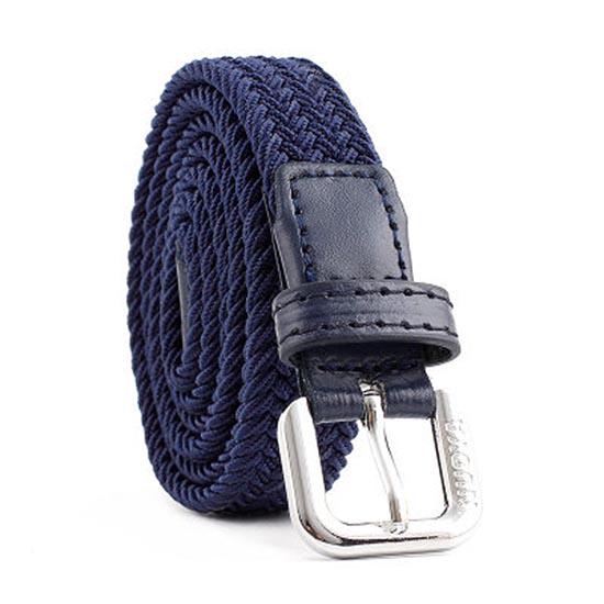 Men Women Casual Knitted Pin Buckle Belt Woven Canvas Elastic Stretch Belts Plain Webbing
