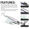 10g-80g Metal Jig Bait Mirror Surface Spoon Spinner Bait Artificial Hard Fish Lure  White Tip