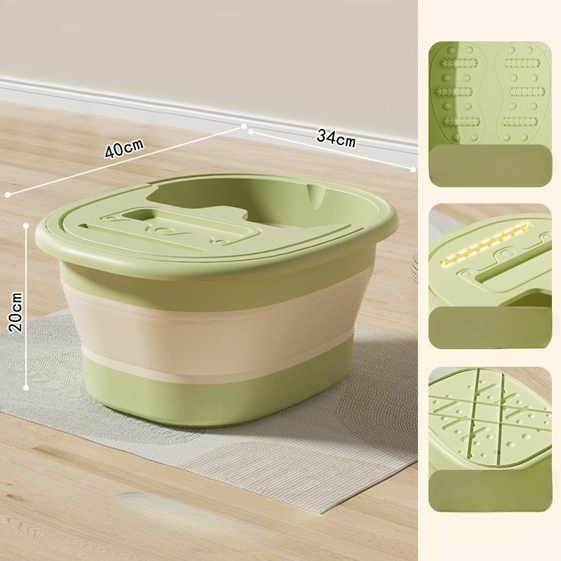 Portable Foldable Foot Bath Tub - Thick Plastic Space-Saving Design, Needed for Home,Bedroom Use - Bathroom Accessories