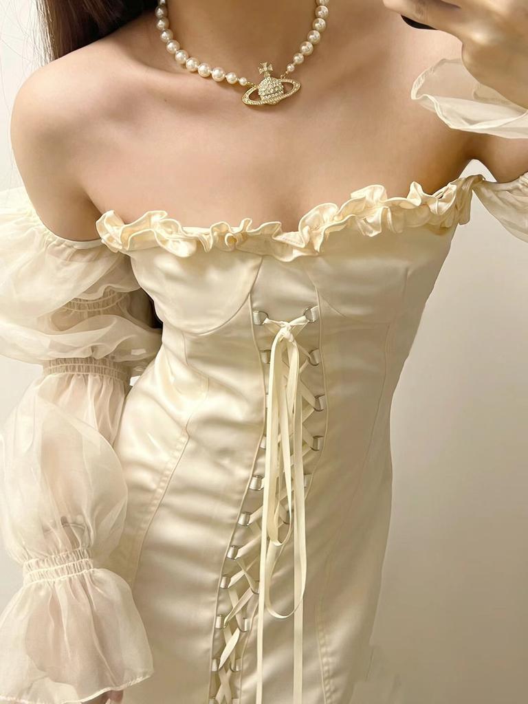 Saturn Pearl Necklace With Cz Microinlay Ushaped Pendant For Elegant Women