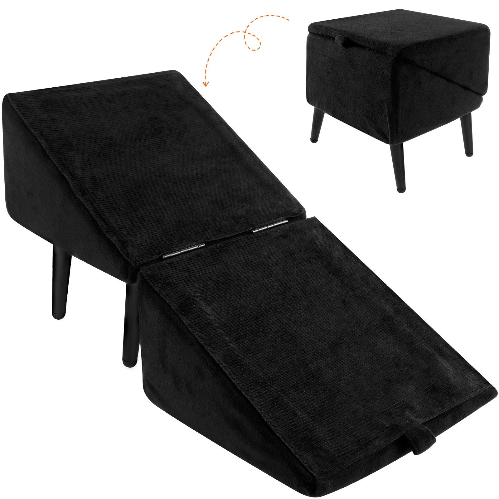 

Reusable Split Dog Ramp Folding Dog Ramp Ottoman Multifunctional Foldable Lightweight Puppy Step for Home Pet Use темно-серого