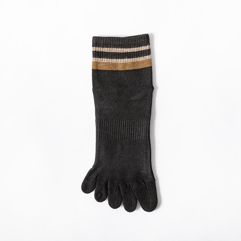 Five-fingered Socks for Men, Spring, Autumn and Summer, Thin Summer Short Cotton Socks, Mesh Sports Split-toe Socks, Mid-calf Socks