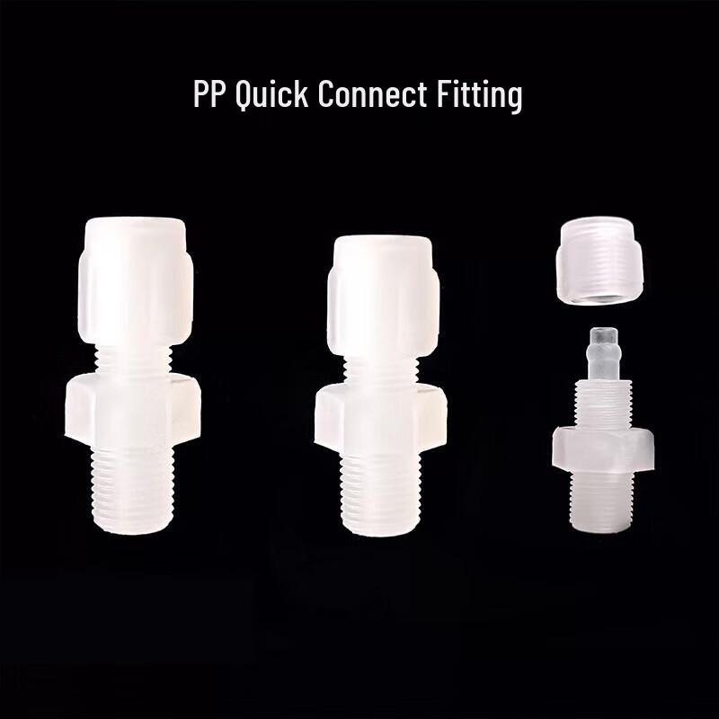 PP Quick-Twist Straight External Thread Connector