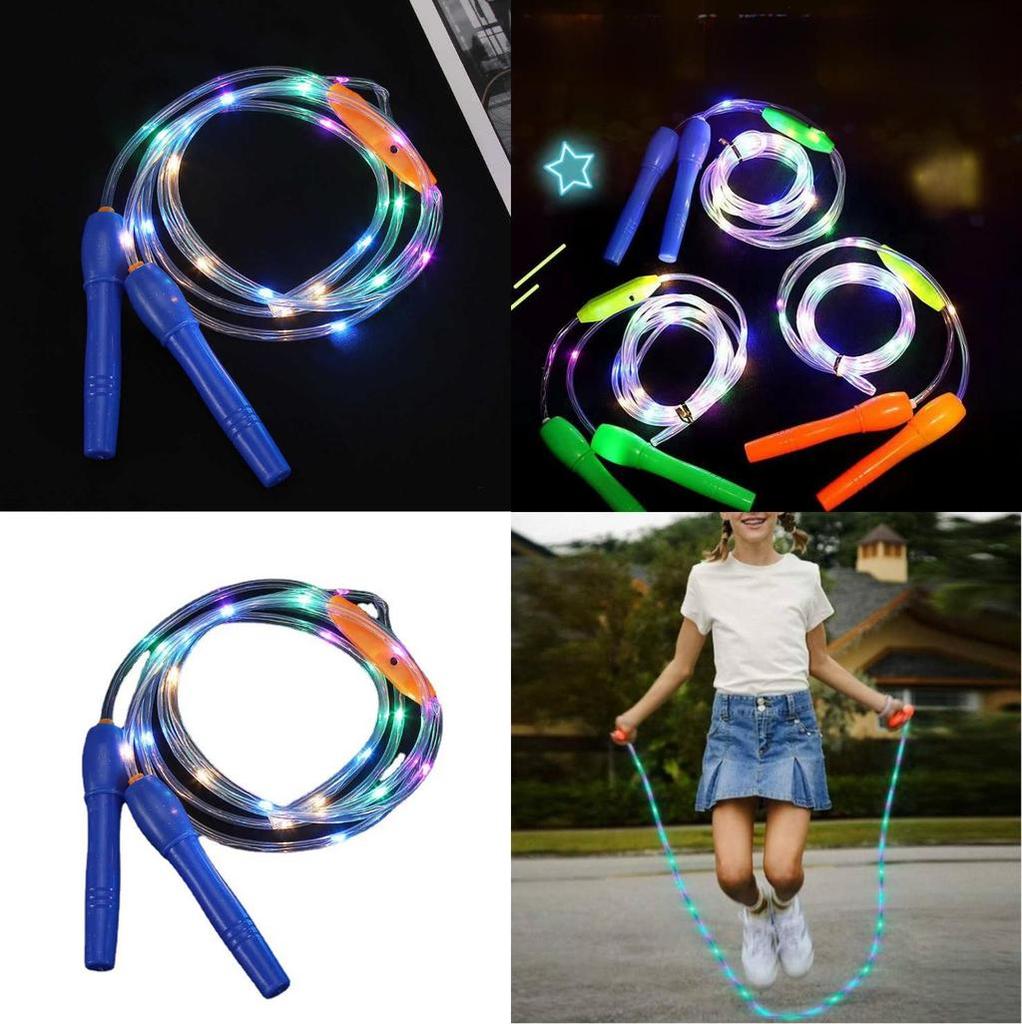 Neon Fluorescent Jump Rope For Fat Burning And Cardio Workouts With Nightlight Effect For All Ages