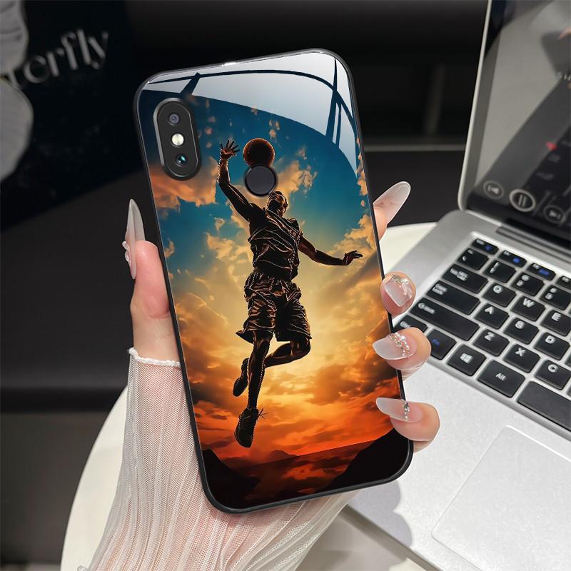 For Redmi Note 5/Note 6 Phone Case Trendy Design Tempered Glass Bumper For Xiaomi Redmi Note 5 6 Pro Full Protection Back Covers