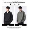 :CHOCOOLATEit Men's Retro Loose Fit Half-Button Pullover Sweatshirt