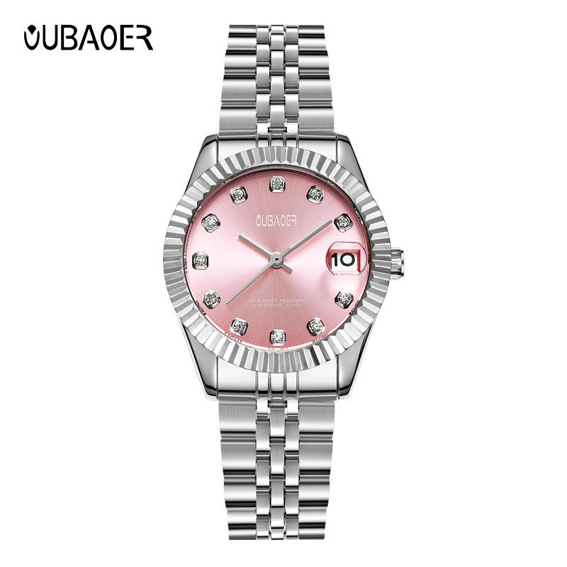 

Новые женские водонепроницаемые кварцевые часы с инкрустированным бриллиантами циферблатом и индикацией даты - свежие женские наручные часы