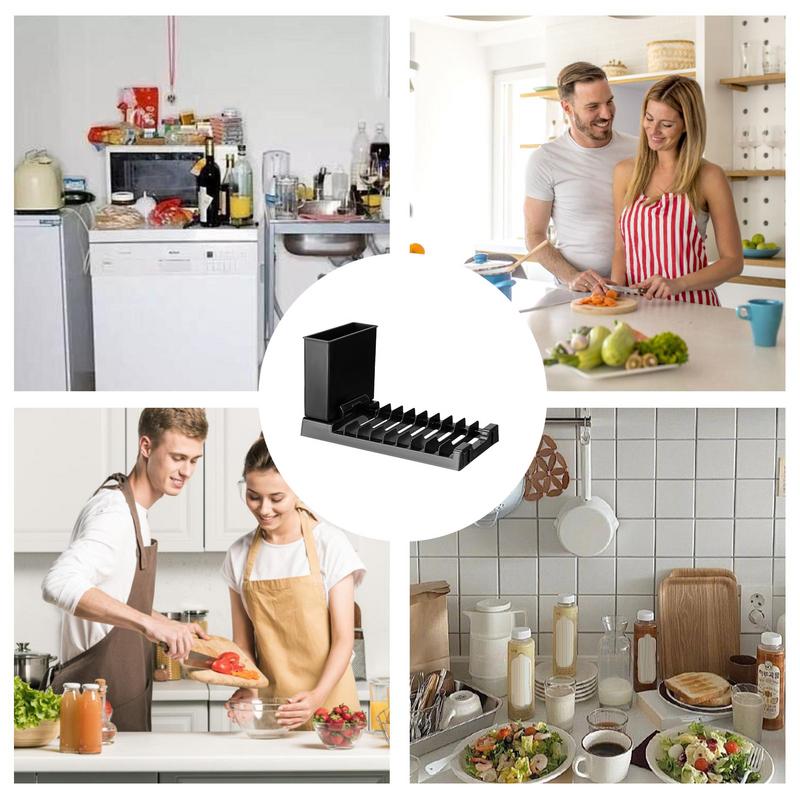 Folding Dish Drying Rack Utensils Drainer Racks Kitchen Organizer Multifunctional Storage Rack Household Dish Stand for Kitchen