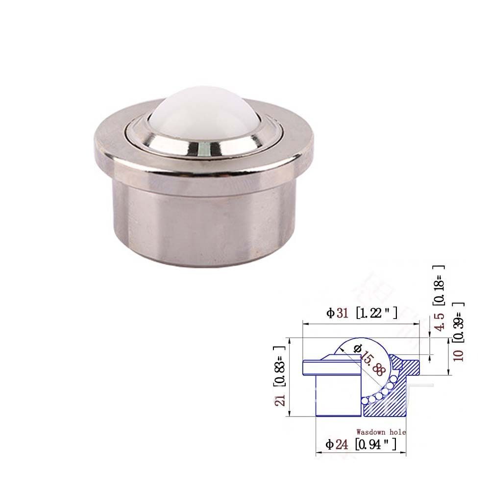 Hardware SP Ball Caster Steel Universal Pulley Casters Nylon Ball Caster Wheel Furniture