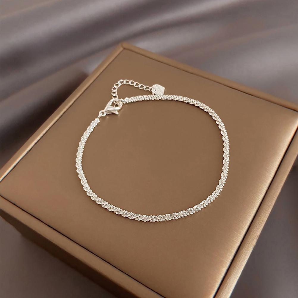1/2Pcs Silver Colour Sparkling Bracelet Exquisite Adjustable Bangle