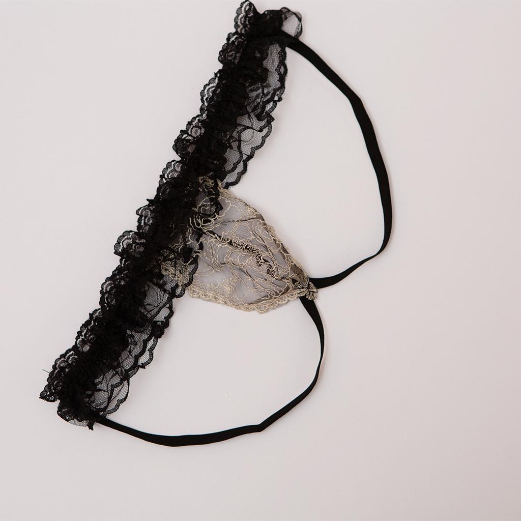 Men's Lace Lingerie, Transparent Sexy Seduction T-shaped Panties T-shaped Panties