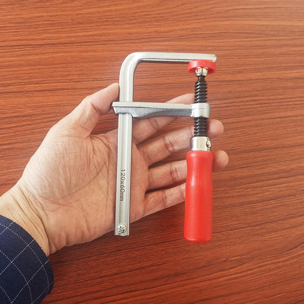 120-300mm Wood Handle Guide Rail Clamps with Screw Action Arm for Woodworking fit MFT Table and Cutting Track