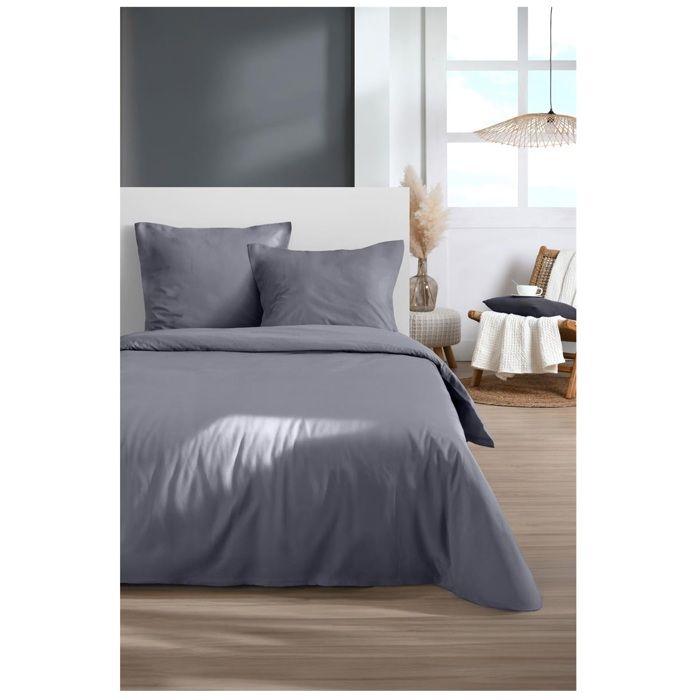 Parure de lit 260 x 240 cm Cocon ardoise
