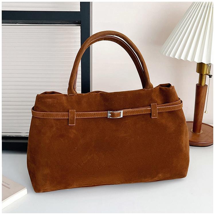 

Сумка-тоут женская новая осень/зима высококачественный нишевый дизайн большая вместимость ретро сумка для поездок на работу женские сумки через плечо 38x16x25cm жёлтый