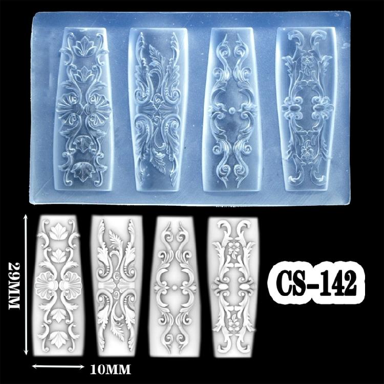 Beautiful 3D Floral Nail Art Silicone Mold Elegant Carving Flower Nail Art Accessory Mold for DIY Resin Designs