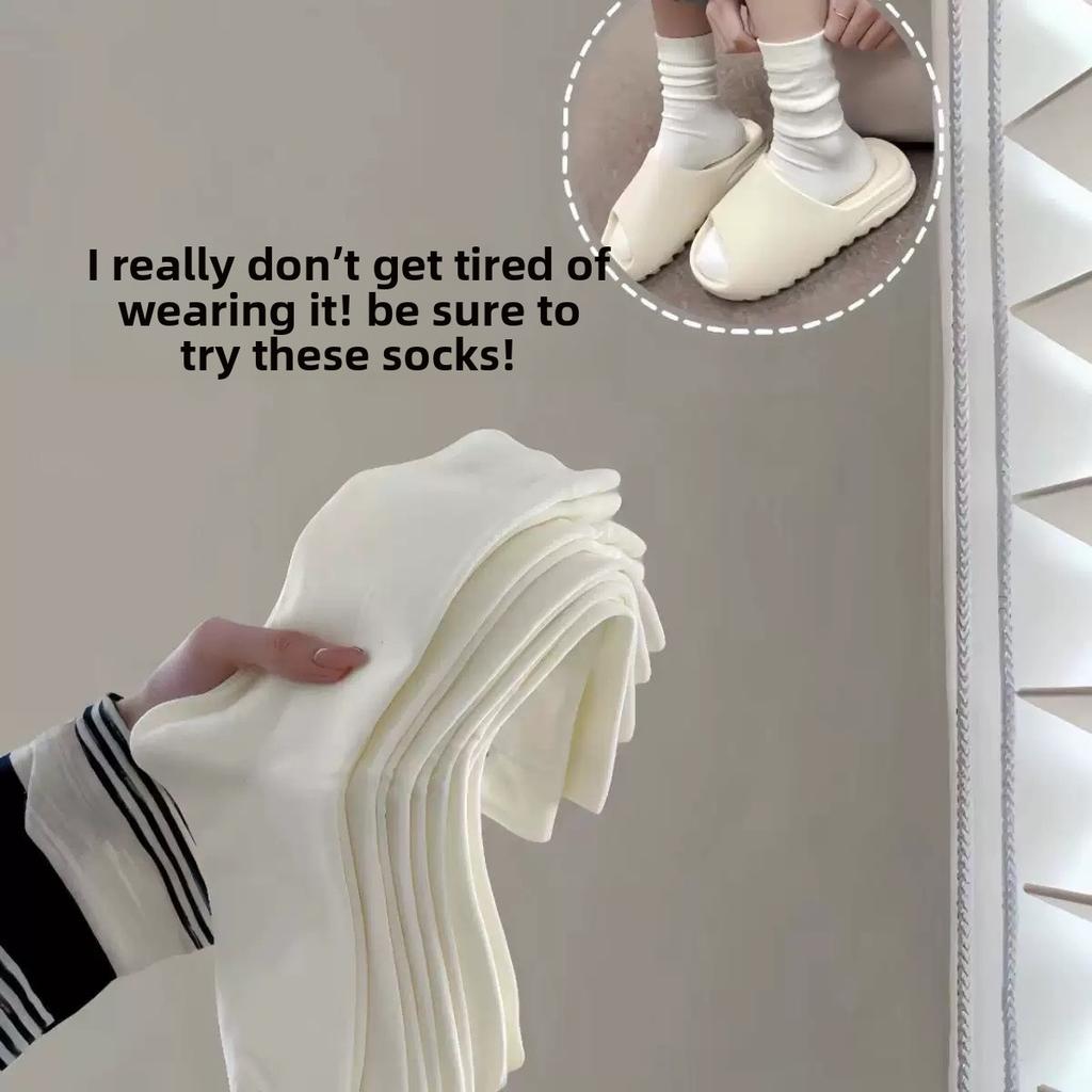 Spring and Summer Solid Color Chunky Socks - Solid Color Stylish and Versatile Slim-Fitting Tights - Breathable and Bone-Free Postpartum Socks