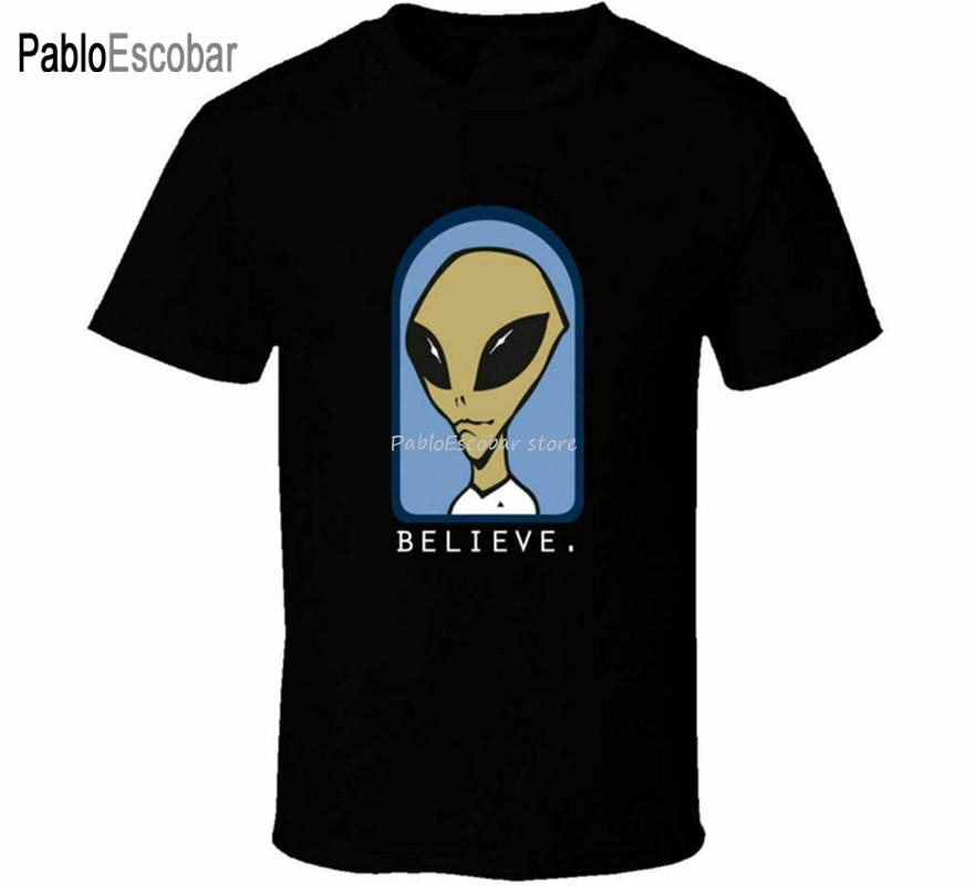 

cotton tshirt men summer top tees New Alien Workshop Believe MenS TShirt Size S2Xl Loose Pl Tee Shirt S