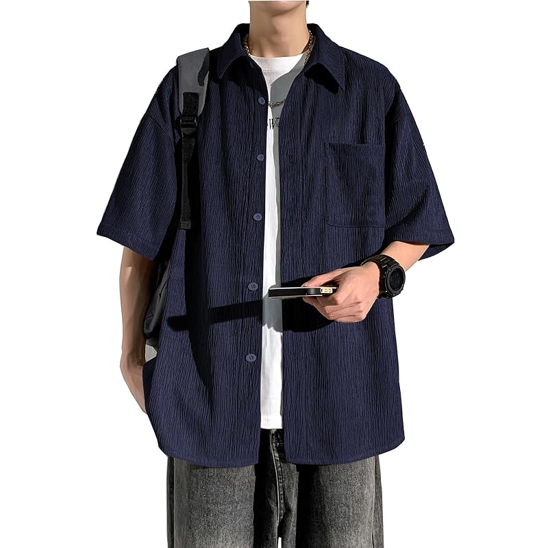 

[FUZHIHUA] shirt men s long sleeve short sleeve summer Sweat absorbent and quick drying breathable spring/summer clothes casual business Thin Relaxing