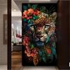 Tamaño Grande Selva Tigre Leopardo Dragón Flor Pintura Diamante Punto de Cruz DIY Bordado Mosaico Completo Decoración Animales Salvajes A877