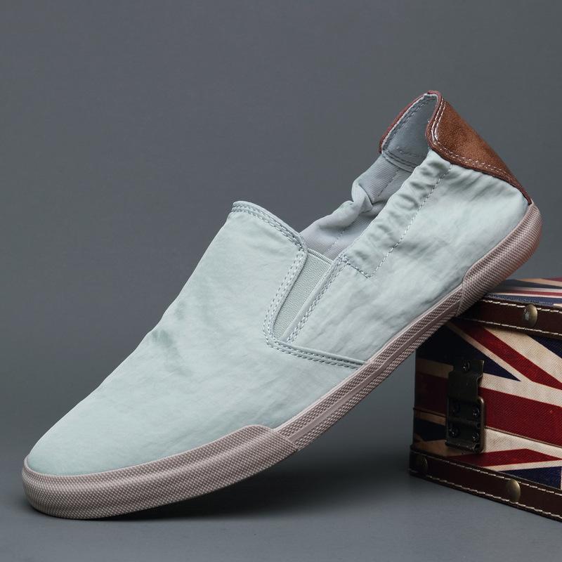 2021 Ins Fashion Shoes Men Loafers Canvas Shoes Men Casual Shoes Flat Slip On Male Footwear