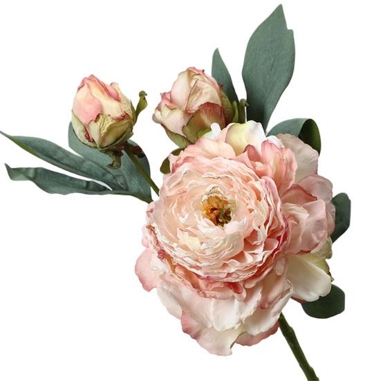 Artificial Flower Bright Color Multipurpose Silk Cloth Fadeless Vivid Simulation Peony Bouquet Home Garden Wedding Decoration