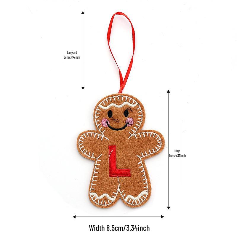Christmas Gingerbread Man Ornaments: Festive Alphabet Hanging Decorations