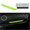 Car Co-pilot Handle Cover Trim Strip for Jeep Wrangler JL JT 2018+Green Interior