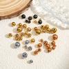 Stainless Steel Vacuum Gold-Plated Through-Hole Solid Steel Spacer Beads Jewelry Findings DIY Bracelet Beading Accessories