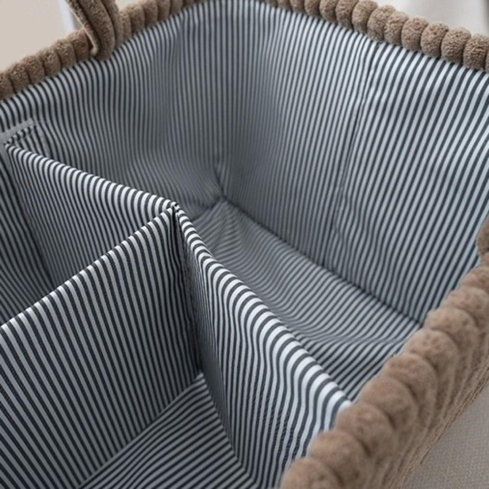 Cesto Portaoggetti con Scomparti in Tessuto Multifunzione Colore Solido Grande Capacità Borsa per Pannolini da Bambino con Manico Borsa per Mamma Uso Stanza dei Giochi