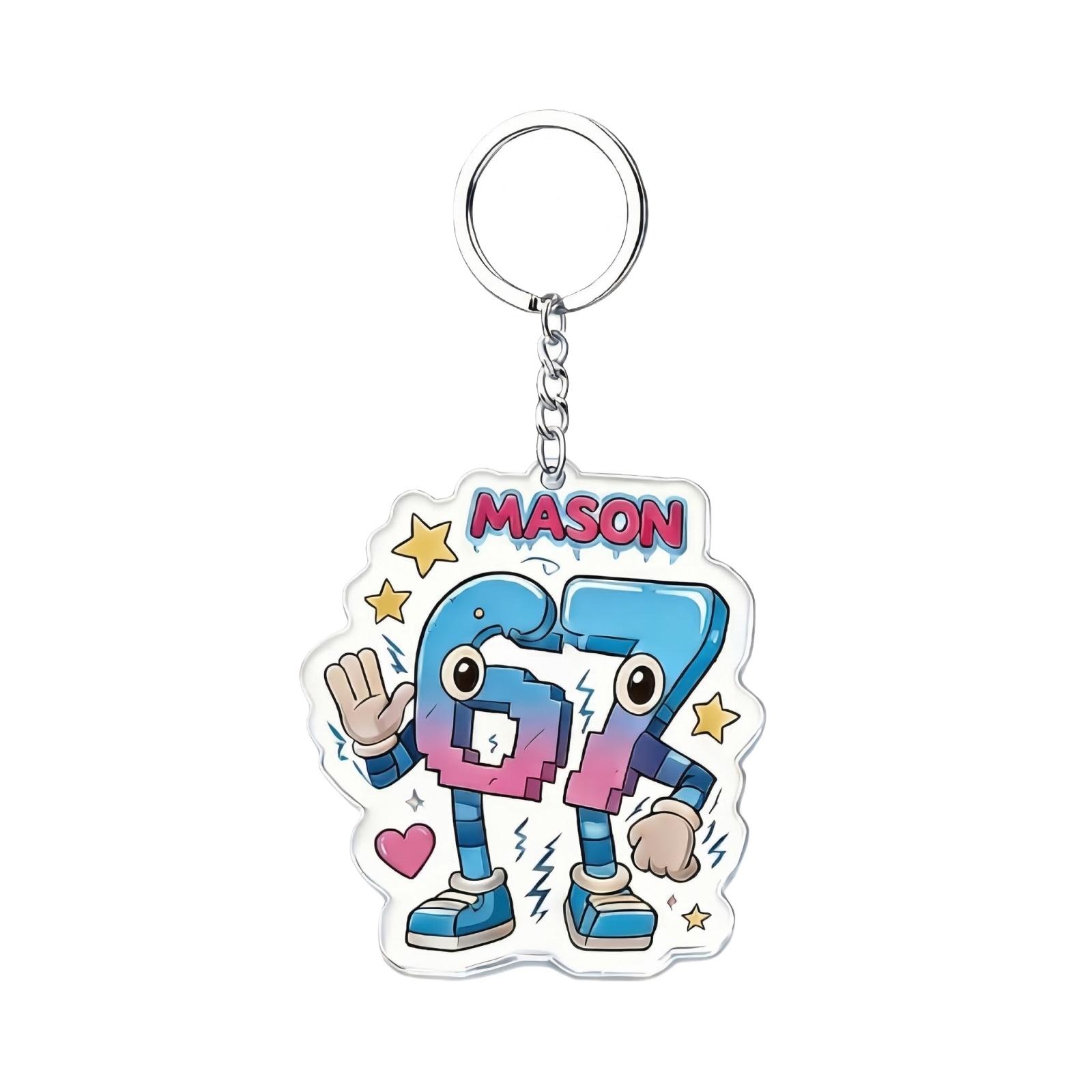 Акриловый Брелок Узор Подвеска Плоский Шарм для Рюкзака Брелок One Size