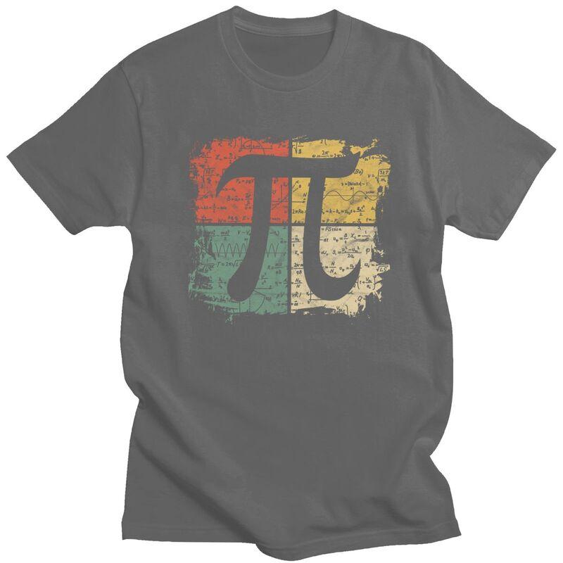 Custom Male Retro Square Pi Symbol Gift T Shirt Short Sleeves Cotton Tshirt Casual Math Equations Teacher Geek Tees Clothing