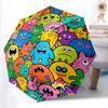 1pc Colorful Monsters Automatic Open/Close Umbrella, Compact Travel Umbrella, 8-Rib Sturdy Frame - Ideal Gift for Friends Yy251118067
