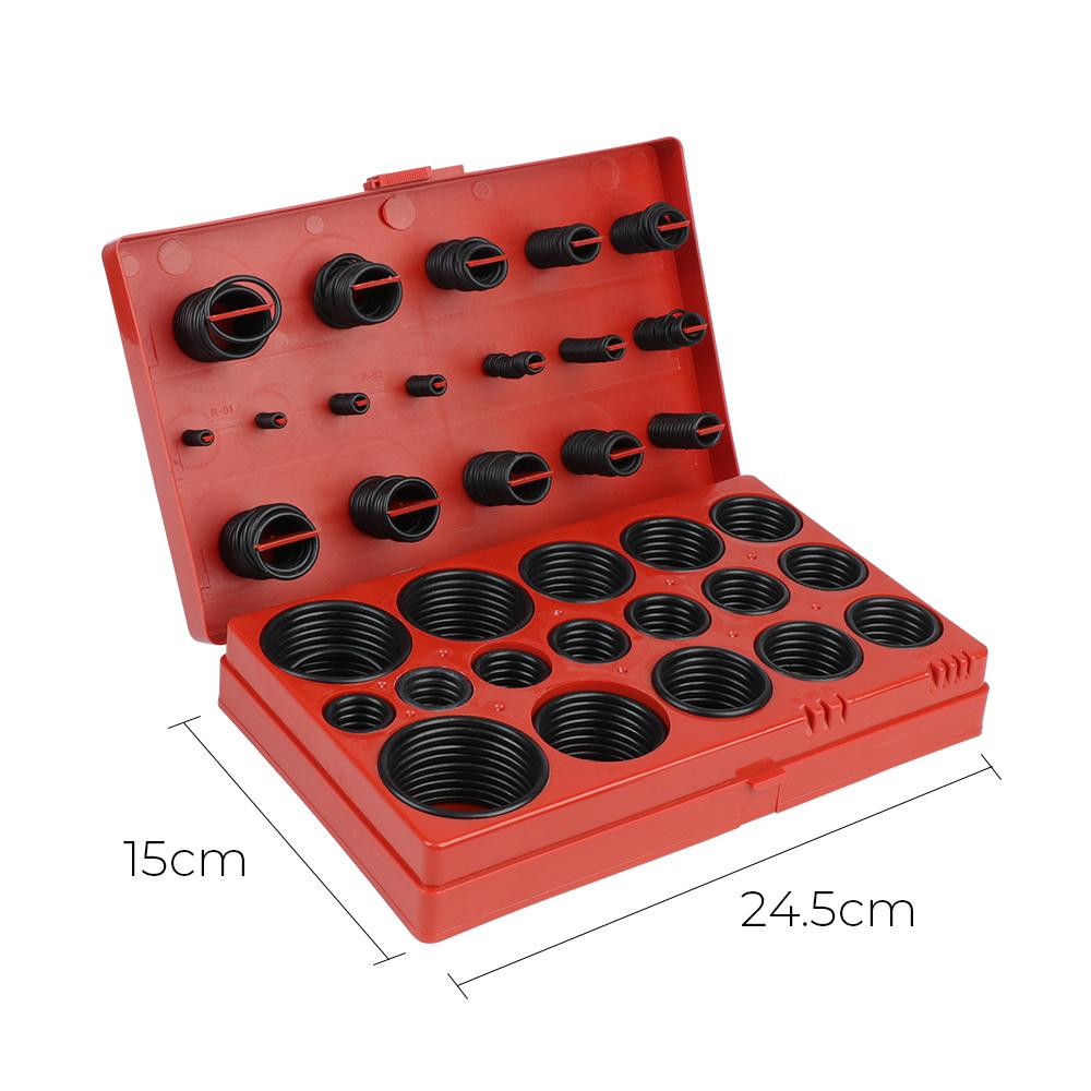 Assorted Rubber O-Rings With Plastic Box For Car Garage Plumbing Pipeline 419 Pieces O-Shape Sealing Ring Oil Resistance