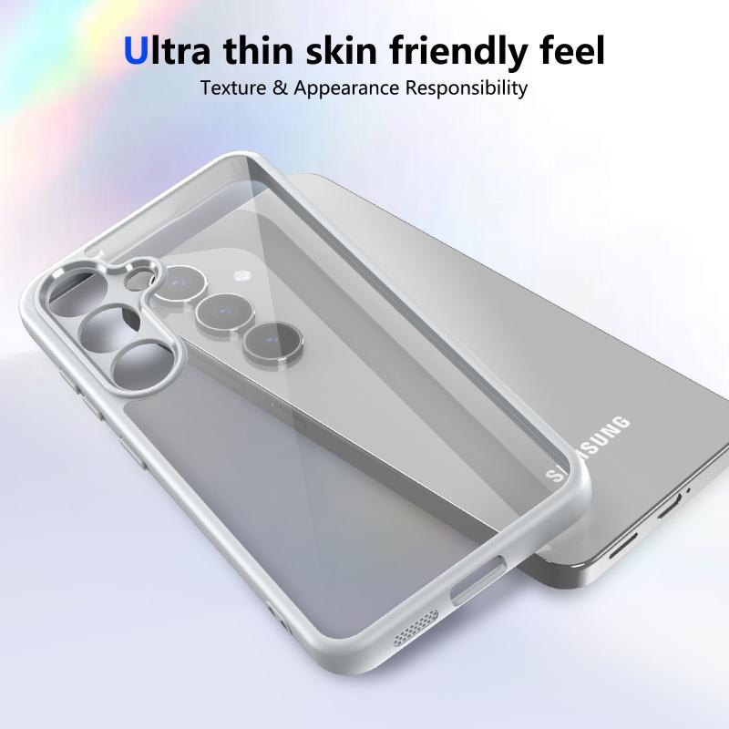 Matte Acrylic Transparent Phone Case For Samsung Galaxy S25 Edge S24 S23 Plus S22 Ultra S21 FE A56 A36 A55 A16 A06 4G5G