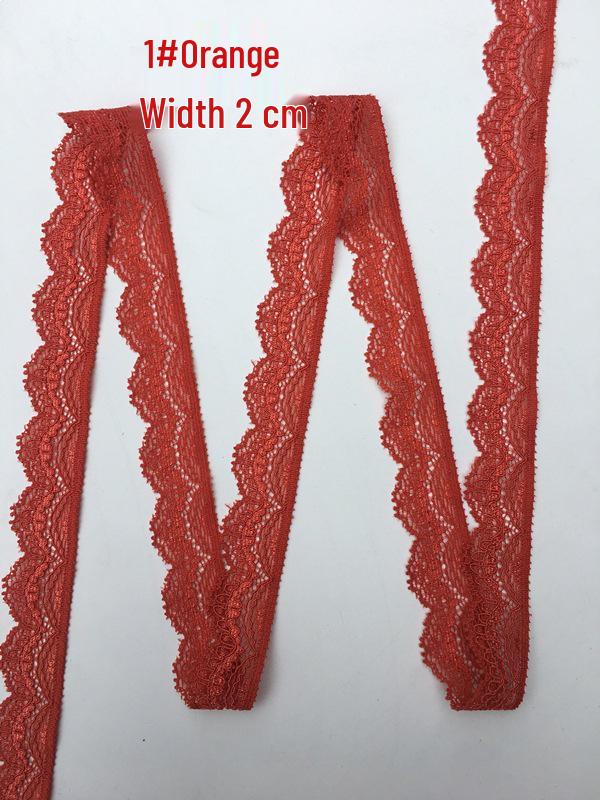 Multi-Color Elastic Lace Trim Lingerie, 2cm Wide