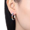 Orstarry S925 Sterling Silver Color Zircon Minimalist Design Earrings Hoop Earrings for Women Jewelry Original Party Trendy Gift